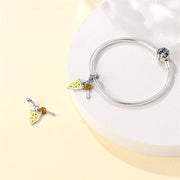 Pizza Slice and Meatball Double Dangle Charm
