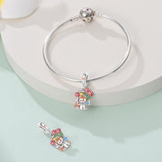 Playful Kitten on a Swing Dangle Charm