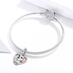 Puppy Labrador Heart Dangle Charm