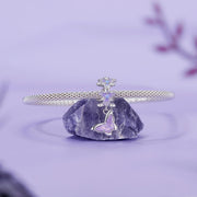 Purple Butterfly & Orchid Charm