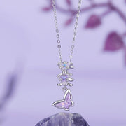 Purple Butterfly & Orchid Charm