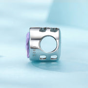 Purple Gemstone Cat Bead Charm