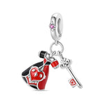 Queen's Potion and Heart Key Double Dangle Charm