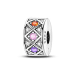 Radiant Crisscross Gemstone Charm