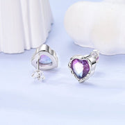 Radiant Heart Crystal Stud Earrings