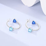 Radiant Heart Gemstone Earrings
