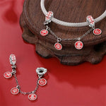 Red Chinese Symbols Blessing Safety Chain