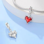 Red Heart Dangle Charm