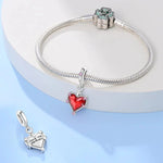 Red Heart Dangle Charm