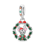 Reindeer Holiday Wreath Charm
