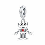 Robot with Heart Charm