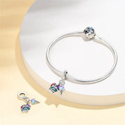 Romantic Heart and Ice Cream Dangle Charm