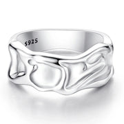 S925 Sterling Silver Wave Ring