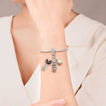 Sewing Lover's Charm with Scissor and Spool of Thread