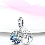 Shimmering Ocean Blue Mermaid Dangle Charm