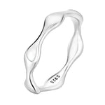 Shining Hollow Sterling Silver Ring