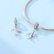 Sky Blue Airplane Travel Dangle Charm