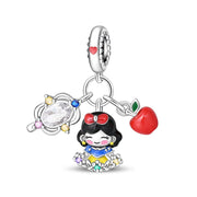 Snow White with Apple, Mirror, & Flower Dangle Charm