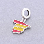 Spain Map Dangle Charm