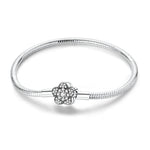 Sparkling Floral Charm Bracelet