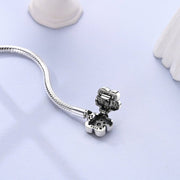 Sparkling Floral Charm Bracelet