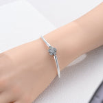 Sparkling Floral Charm Bracelet