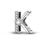 Sparkling Heart Letter A~Z Alphabet Charm