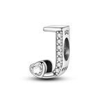 Sparkling Heart Letter A~Z Alphabet Charm