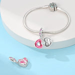 Sparkling Pink Heart Locket with 'Let's Go Party' Inner Heart Charm