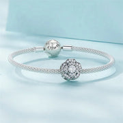 Radiant Bloom Sparkling Flower Charm