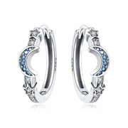 Star & Moon Hoop Earrings