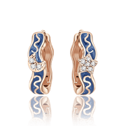 Star & Moon Huggie Earrings with Enamel