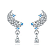 Starlit Crescent Drop Earrings