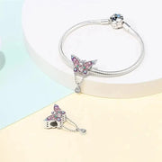 Starry Pink Butterfly Charm