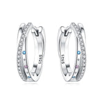 Stellar Sparkle Crossover Hoops