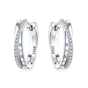 Stellar Sparkle Crossover Hoops