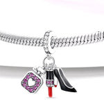 Stiletto, Dress & Lipstick Dangle Charm