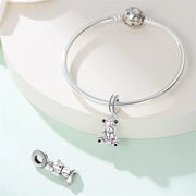 Stitched Teddy Bear Dangle Charm