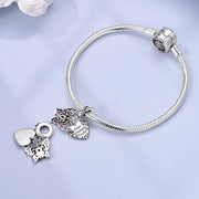 Strength & Faith Butterfly & Heart Dangle Charm