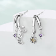 Sun & Moon Hoop Earrings
