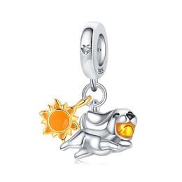 Sun & Playful Dog Dangle Charm