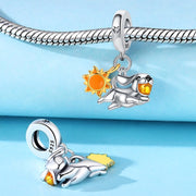 Sun & Playful Dog Dangle Charm