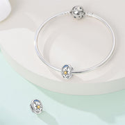 Sunflower & Crescent Moon Charm