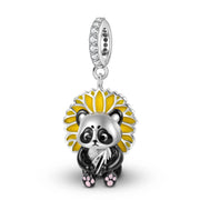 Sunflower Panda Dangle Charm