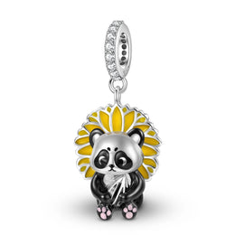 Sunflower Panda Dangle Charm