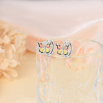 Sunset Glow Butterfly Hoop Earrings