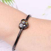 The Nightmare Before Christmas Jack and Sally Love Heart Charm
