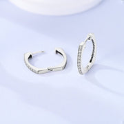 Timeless Square Crystal Hoop Earrings