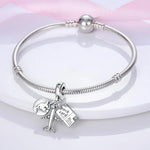 Travel the World Plane Postcard Charm