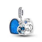 Twinkling Stars & Moon Heart Charm
